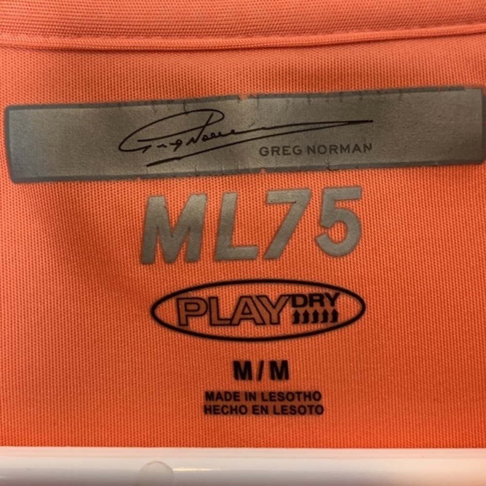 GREG NORMAN ML75 Microlux Stripe Polo M - Picture 3 of 4